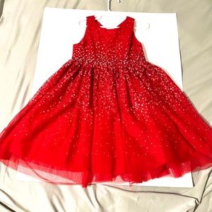 Kids Red Sparkling Dress